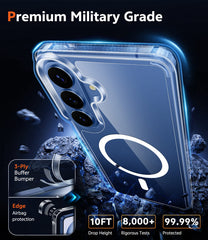 Samsung Galaxy S26 Clear Phone Case: Magnetic Charging Shockproof Magsafe Support