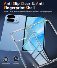 Google Pixel 10 Pro Fold Clear Slim Anti Yellowing Shockproof Protective Phone Case