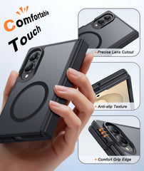 Samsung Galaxy Z Fold 8 with Hinge Protection Translucent MagSafe Matte Case Military Grade Shockproof Protective Phone Cover