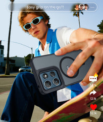 FNTCASE for Moto G 5G 2026 Phone Case: Magnetic Translucent Matte Shockproof Slim Phone Cover - Military Grade Drop Proof Hard Back Anti-Fingerprint Protective Case