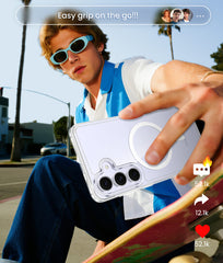 Samsung Galaxy S25 FE 6.7 inch Clear Case: Magnetic Charging Shockproof Magsafe Support