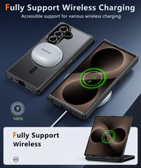 Samsung Z Fold 8 Ultra/Z Fold 7 Phone Case: Magnetic Charging Shockproof Magsafe Support - Frosted Oil Spray Touch