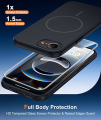 iPhone 17E/16E Phone Case: Magsafe Integrated Silicone Phone Cases with Military Grade Shockproof Protective Cover