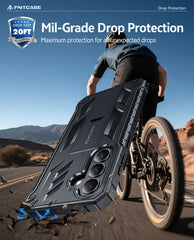 Samsung Galaxy S26 Case with Built-in Screen Protector and Kickstand – Military Rugged, 2 Front Frames, Drop Proof Protective Cover