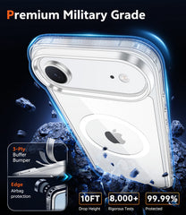 FNTCASE For iPhone Air Clear Case: Magnetic Charging Shockproof Magsafe Support