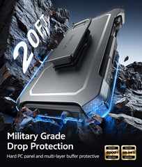 FNTCASE for iPhone 17 Pro Case with Ring Holder Magnetic Kickstand Military Grade Shockproof Protective Rugged Cell Phone Cover with Belt Clip Holster