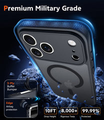 FNTCASE for iPhone 17 Pro Max Case: Strong Magnetic Translucent Matte Slim Shockproof Protective Drop Full Protection Phone Cover