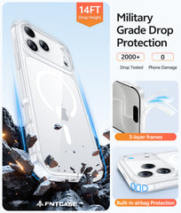 iPhone 18 Pro Max Clear Case: Magnetic Charging Shockproof Magsafe Support