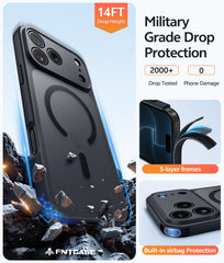 iPhone 18 Pro Max Case: Strong Magnetic Translucent Matte Slim Shockproof Protective Drop Full Protection Phone Cover
