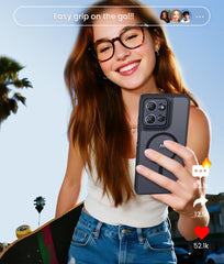 FNTCASE for Moto G Power 5G 2026/ 2025 6.8 Inch Phone Case: Magnetic Translucent Matte Shockproof Slim Phone Cover - Military Grade Drop Proof Hard Back Anti-Fingerprint Protective Case