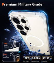 Samsung S23 Ultra Clear Phone Case: Magnetic Charging Shockproof Magsafe Support