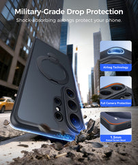 Samsung Galaxy S26 Ultra Case: 360° Spin Magnetic Stand, MagSafe, Screen Protector, Translucent Matte Military Grade Shockproof Full Camera Protective Phone Cover
