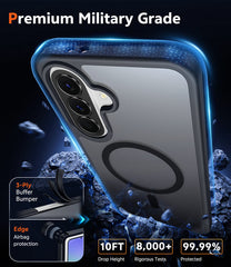 Samsung A37/A36/A56 Phone Case: Magnetic Translucent Matte Shockproof Slim Phone Cover - Military Grade Drop Proof Hard Back Anti-Fingerprint Protective Case