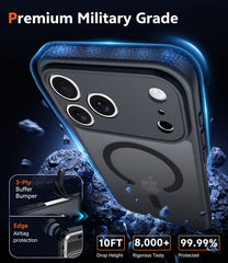 FNTCASE for iPhone 17 Pro Case: Strong Magnetic Translucent Matte Slim Shockproof Protective Drop Full Protection Phone Cover
