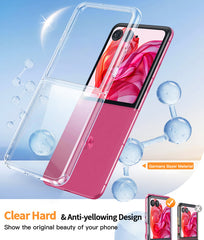 FNTCASE for Motorola Razr Ultra 2025 Phone Case: Clear Slim Anti Yellowing Shockproof Protective