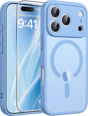 FNTCASE iPhone 17 Pro Maxケース: 強力なマグネット式半透明マットスリム耐衝撃保護落下完全保護電話カバー