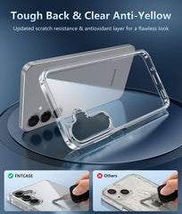 Samsung Galaxy A17 A16 Clear Phone Case: Wireless Charging Anti Yellowing Shockproof