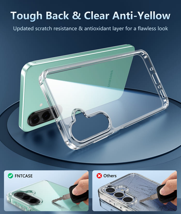 FNTCASE for Samsung Galaxy A26 6.7 inch Clear Case: Wireless Charging Anti Yellowing Shockproof Phone Case FNTCASE OFFICIAL FNTCASE for Samsung Galaxy A26 6.7 inch Clear Case: Wireless Charging Anti Yellowing Shockproof Phone Case FNTCASE OFFICIAL