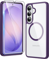 Samsung Galaxy S26 Clear Magnetic Case - Anti-Yellowing, Magsafe Compatible, Rugged Shockproof Protective Bumper