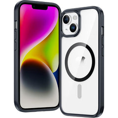 iPhone 15 Plus Clear Case: Magnetic Charging Anti Yellowing Shockproof Magsafe Support