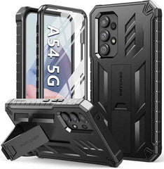 Galaxy A54 5G Military Matte Textured Rugged Cover with Kickstand - FNTCASE OFFICIAL