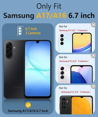 Samsung Galaxy A17 A16 Case: Magnetic Military Grade Drop Protection Anti-Slip Anti-Fingerprint Dual Layer Shockproof Phone Cover