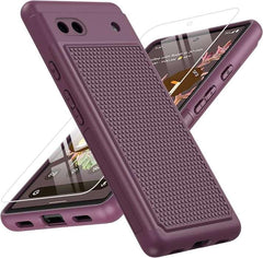 Pixel 6A 2022 6.1inch Military Bumper Rugged Cover with Non Slip Textured Back - FNTCASE OFFICIAL