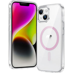 iPhone 15 Plus Clear Case: Magnetic Charging Anti Yellowing Shockproof Magsafe Support