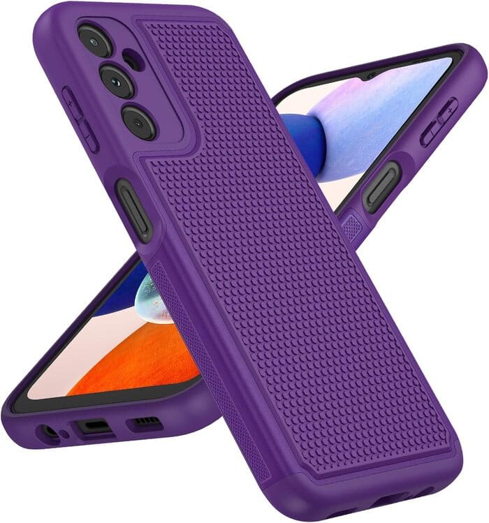 Galaxy A14 5G Case: Dual Layer Protective Heavy Duty Cell Phone Cover Shockproof Rugged with Non Slip Textured FNTCASE OFFICIAL Galaxy A14 5G Case: Dual Layer Protective Heavy Duty Cell Phone Cover Shockproof Rugged with Non Slip Textured FNTCASE OFFICIAL