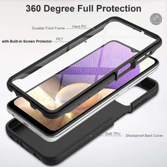 Galaxy A32 5G Rugged PC Front Bumper + Soft TPU Back Cover with Screen Protector - FNTCASE OFFICIAL