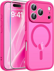 FNTCASE iPhone 17 Pro Maxケース: 強力なマグネット式半透明マットスリム耐衝撃保護落下完全保護電話カバー