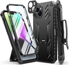 iPhone 14 Plus 6.7 inches Heavy Duty Cover Rugged Belt Clip Holster with Kickstand - FNTCASE OFFICIAL