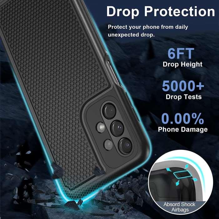 Galaxy A23 5G /4G LTE Protective Phone Case with Non-Slip Texture Black