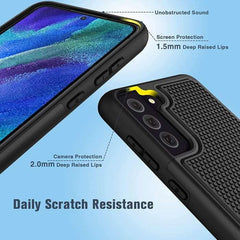 Galaxy S21 FE 6.4 inches Military Grade Bumper Rugged Cover with Non Slip Textured Back - FNTCASE OFFICIAL
