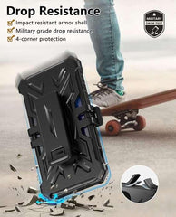 iPhone 13 Pro Military Shockproof Grip Cover with Screen Protector, Kickstand and Belt Clip Holster - FNTCASE OFFICIAL