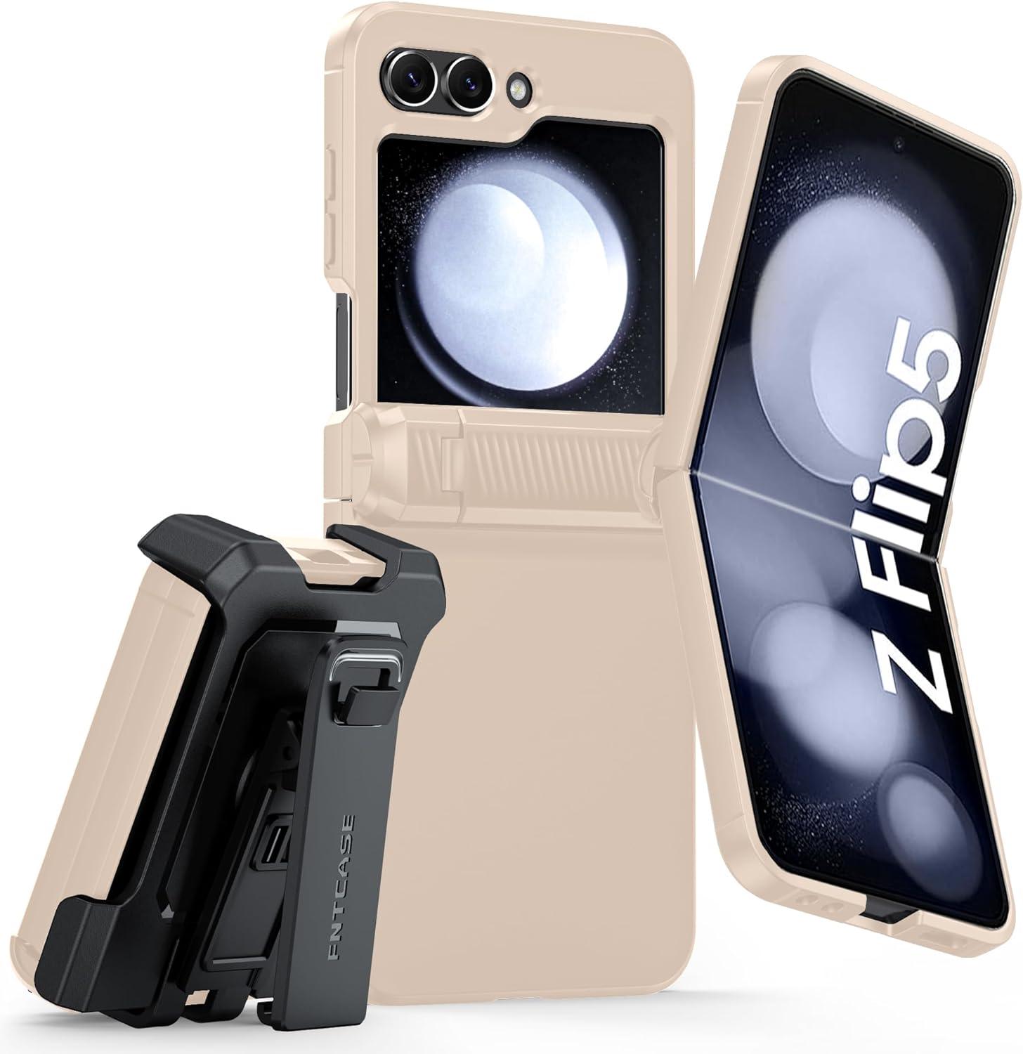 Galaxy Z Flip5 Full Body Drop Protective Phone Case with Belt Clip