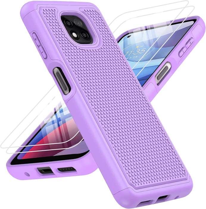 Moto G Power 2021 Heavy Duty Cover with Non Slip Textured Back - FNTCASE OFFICIAL