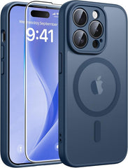 iPhone 14 Pro Max Case: Strong Magnetic Translucent Matte Slim Shockproof Protective Drop Full Protection Phone Cover