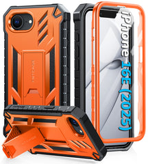 FNTCASE For iPhone 16E Phone Case: Military Grade Shockproof with Built-in Screen Protector and Kickstand