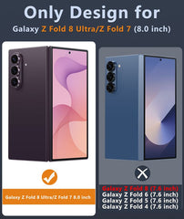 FNTCASE für Samsung Z Fold 7 Magnetische Hülle: Klare Handyhülle in Militärqualität mit Fallschutz und Vergilbungsschutz 
