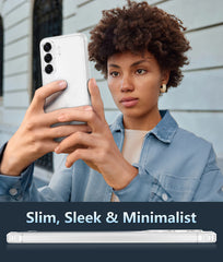 FNTCASE for Samsung Galaxy S25 FE Phone Case: Clear Slim Anti Yellowing Shockproof Protective