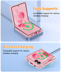 Samsung Z Flip 7 Handyhülle: Magnetisches Laden, stoßfeste Magsafe-Unterstützung – Frosted Oil Spray Touch 