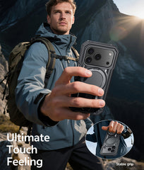 FNTCASE for iPhone 17 Pro Max Case with Ring Holder Magnetic Kickstand Military Grade Shockproof Protective Rugged Cell Phone Cover