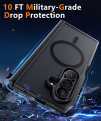 Samsung Galaxy Z Fold 7 Case: Hinge Protection Translucent Matte Magsafe Military Grade Shockproof Protective