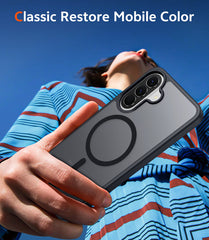 Samsung A37/A36/A56 Phone Case: Magnetic Translucent Matte Shockproof Slim Phone Cover - Military Grade Drop Proof Hard Back Anti-Fingerprint Protective Case