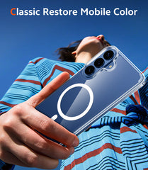 Samsung Galaxy S26 Clear Phone Case: Magnetic Charging Shockproof Magsafe Support