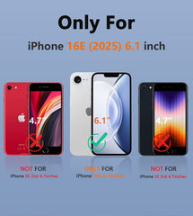 FNTCASE for iPhone 16E 6.1 inch Case: Protective Phone Cover Dual Layer Military Grade Drop Proof