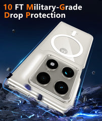 Motorola Razr Fold Magnetic Case: Clear Military Grade Drop Protection Anti Yellowing Cell Phone Cover