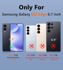 FNTCASE for Samsung Galaxy S25 Edge Case: Protective Phone Cover Dual Layer Military Grade Drop Proof