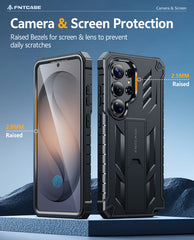 Samsung Galaxy S26 Ultra Case with Built-in Screen Protector and Kickstand – Military Rugged, 2 Front Frames, Drop Proof Protective Cover